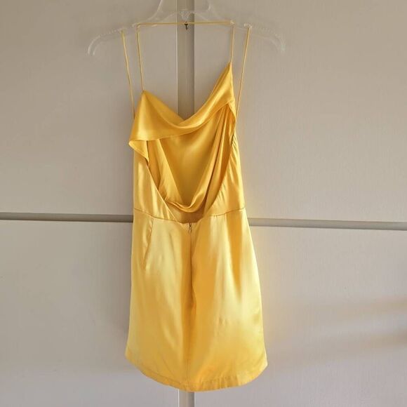 THE SEI Yellow silk halter minidress, NWOT, XS - Picture 2 of 5